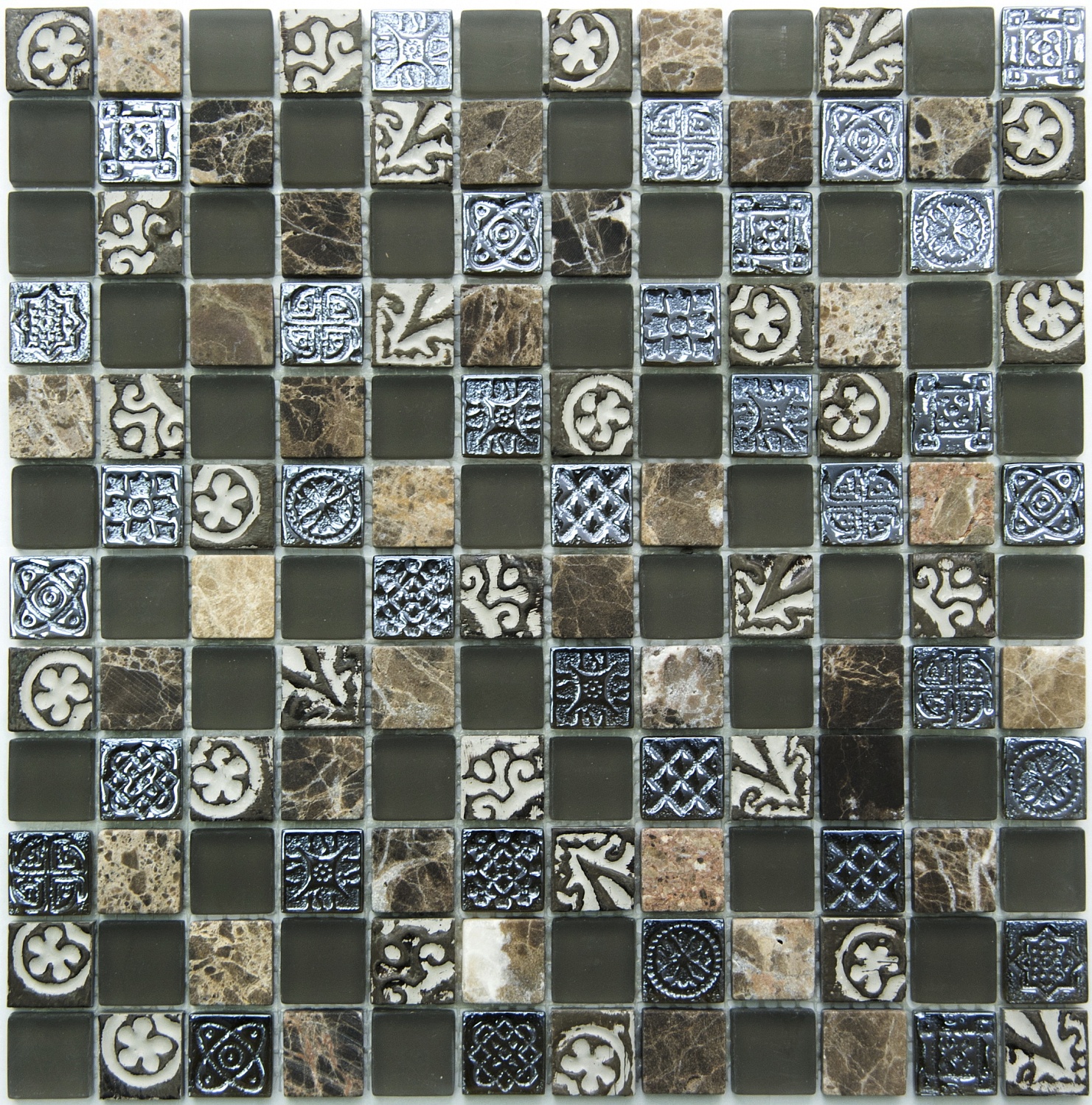 Мозаика NS Mosaic Exclusive S-835 стекло (23х23х8) 298*298 мм от интернет-магазина iNterium.studio