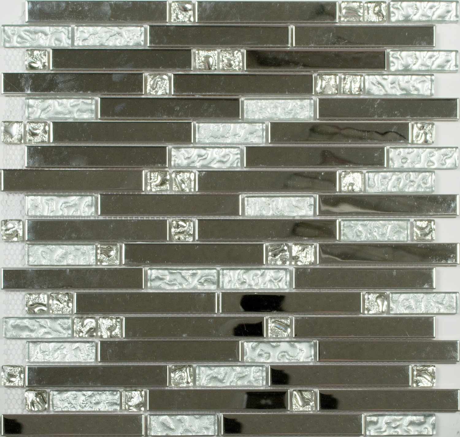 Мозаика NS Mosaic Metal  MS-605 метал стекло (15х48х98x6) 305*298 мм от интернет-магазина iNterium.studio