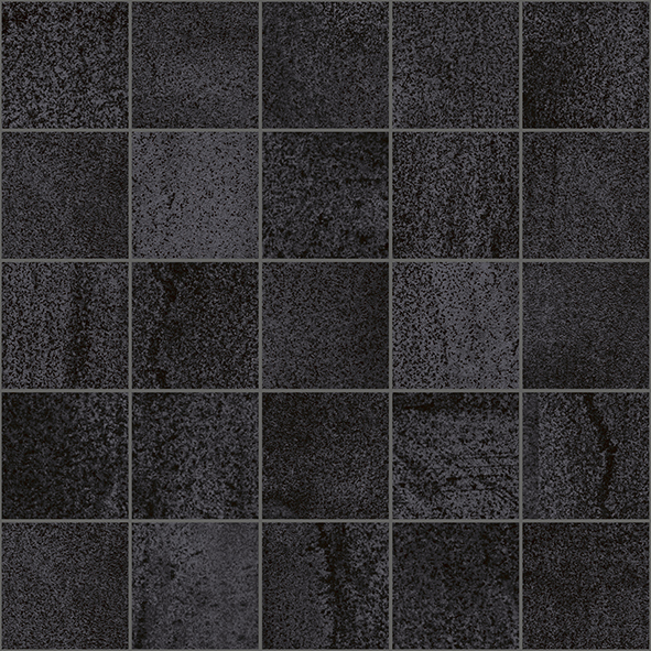 Фото Metallica Декор мозаичный чёрный MM34034 25х25 от интернет магазина INTERIUM.studio